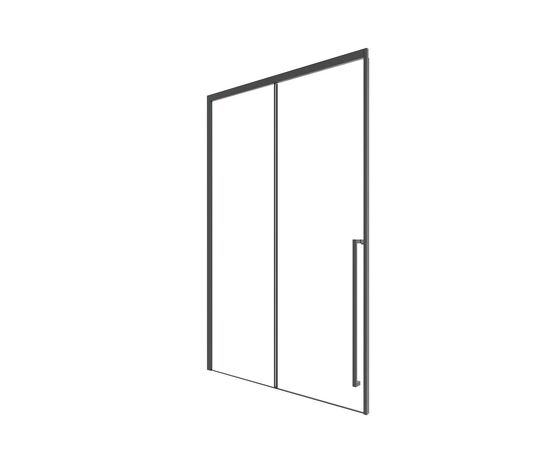 Душевая дверь Timo TDSS-150/03C-8R 1500х2000 профиль черный стекло прозрачное 8 мм_