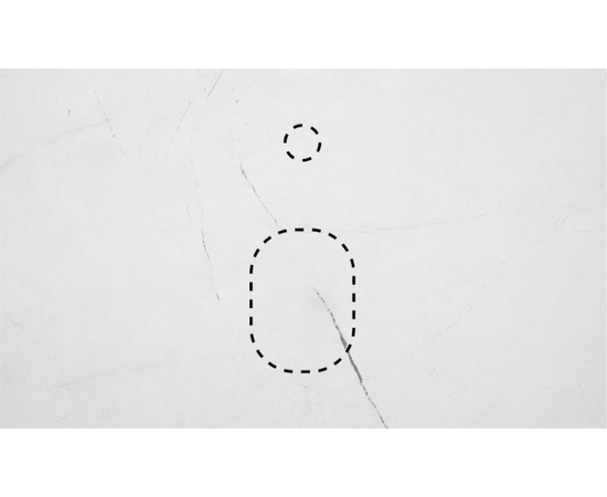 Столешница La Fenice Granite Gray Structural 80 см белая_