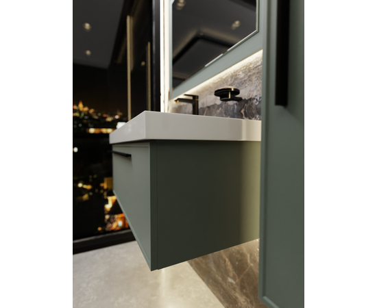 Тумба под раковину La Fenice Elba Grigio серо-зеленая 80_, изображение 8