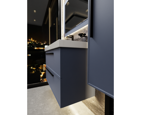Тумба под раковину La Fenice Elba Blu Grigio TWIN синяя 80_, изображение 8