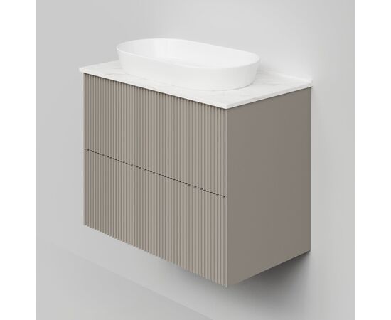 Тумба под раковину La Fenice La Fenice Terra Twin Cappuccino 80 см бежевая матовая_