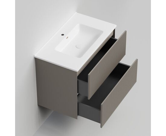 Тумба под раковину La Fenice La Fenice Terra Twin Cappuccino 80 см бежевая матовая_, изображение 6