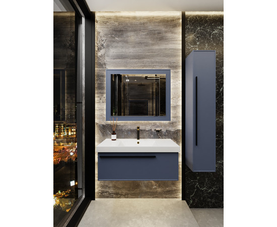 Тумба под раковину La Fenice Elba Blu Grigio синяя 80_, изображение 6