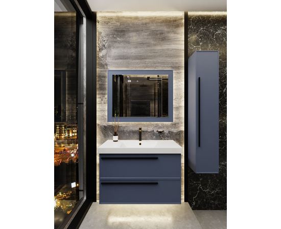 Тумба под раковину La Fenice Elba Blu Grigio TWIN синяя 80_, изображение 6