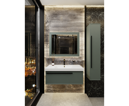 Тумба под раковину La Fenice Elba Grigio серо-зеленая 80_, изображение 6