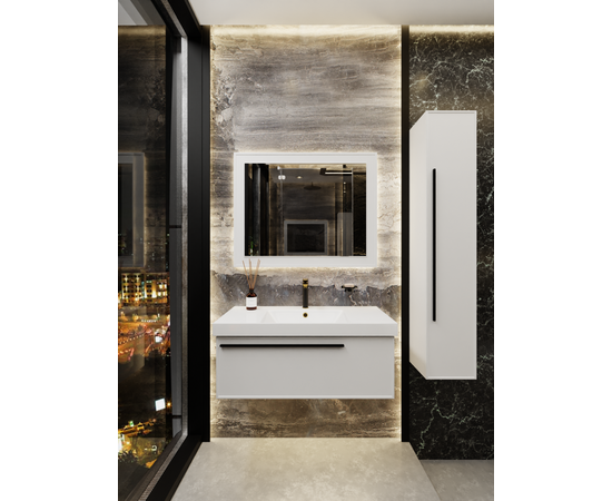Тумба под раковину La Fenice Elba Bianco белая 80_, изображение 6