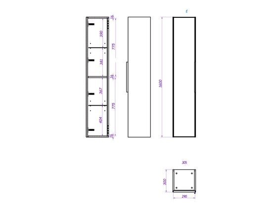 Пенал La Fenice Simpla Blu Grigio синий 30_, изображение 6
