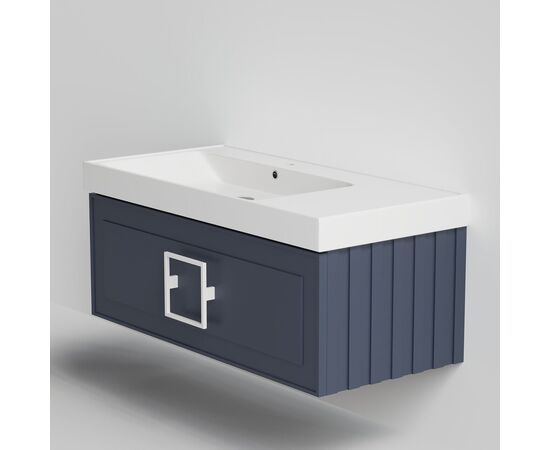 Тумба под раковину La Fenice Cubo Blu Grigio синяя 100_