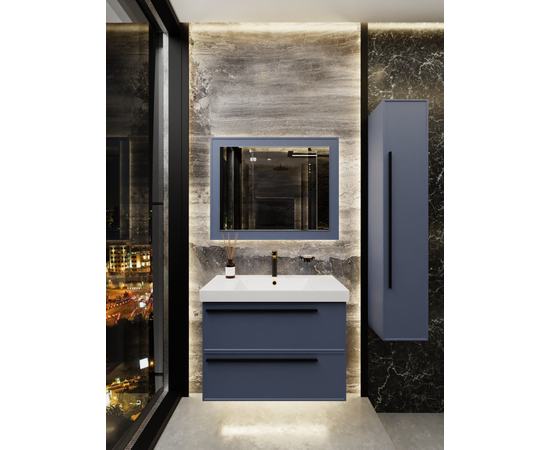 Тумба под раковину La Fenice Elba Blu Grigio TWIN синяя 90_, изображение 6