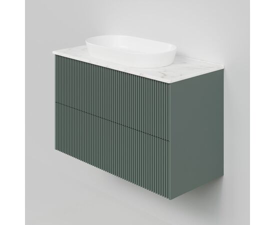 Тумба под раковину La Fenice La Fenice Terra Twin Grigio 100 см серо-зеленая матовая_