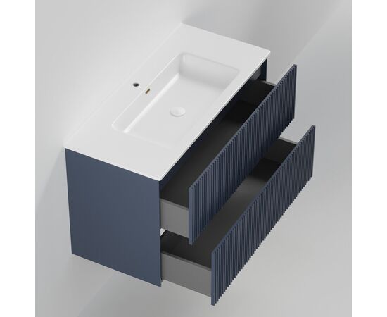 Тумба под раковину La Fenice La Fenice Terra Twin Blu Grigio 100 см синяя матовая_, изображение 6