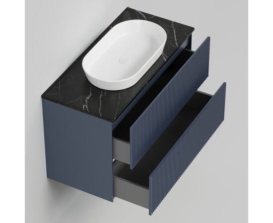 Тумба под раковину La Fenice La Fenice Terra Twin Blu Grigio 100 см синяя матовая_, изображение 5