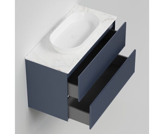 Тумба под раковину La Fenice La Fenice Terra Twin Blu Grigio 100 см синяя матовая_, изображение 4