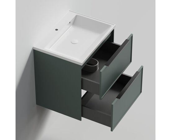 Тумба под раковину La Fenice SIMPLA Grigio TWIN серо-зеленая 80_, изображение 2