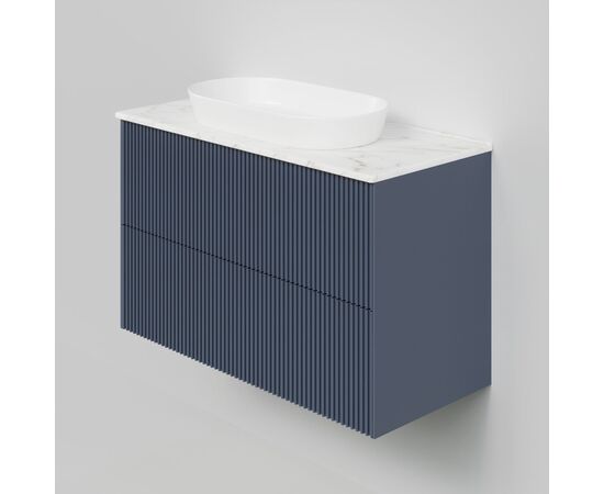 Тумба под раковину La Fenice La Fenice Terra Twin Blu Grigio 100 см синяя матовая_