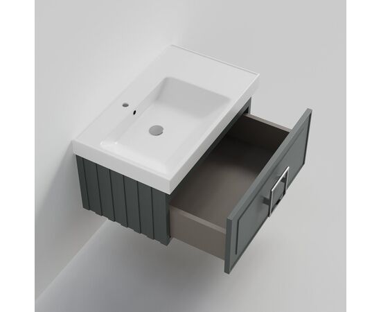 Тумба под раковину La Fenice Cubo Grigio серо-зеленая 80_, изображение 5
