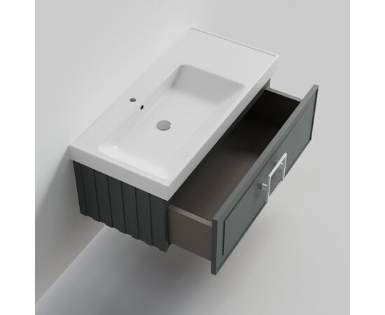 Тумба под раковину La Fenice Cubo Grigio серо-зеленая 100_, изображение 5