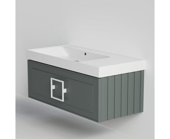 Тумба под раковину La Fenice Cubo Grigio серо-зеленая 100_
