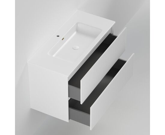 Тумба под раковину La Fenice La Fenice Terra Twin Bianco 100 см белая матовая_, изображение 4