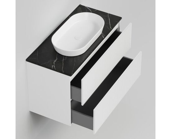 Тумба под раковину La Fenice La Fenice Terra Twin Bianco 100 см белая матовая_, изображение 6