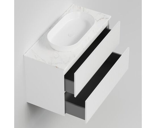 Тумба под раковину La Fenice La Fenice Terra Twin Bianco 100 см белая матовая_, изображение 5