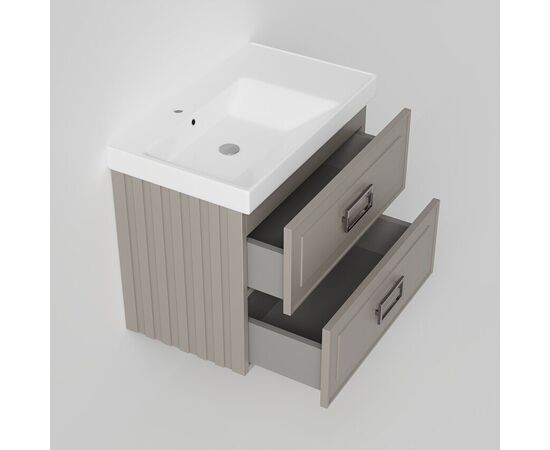 Тумба под раковину La Fenice Cubo Cappuccino TWIN бежевая 80_, изображение 2