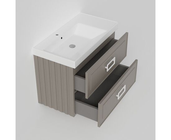 Тумба под раковину La Fenice Cubo Cappuccino TWIN бежевая 90_, изображение 2