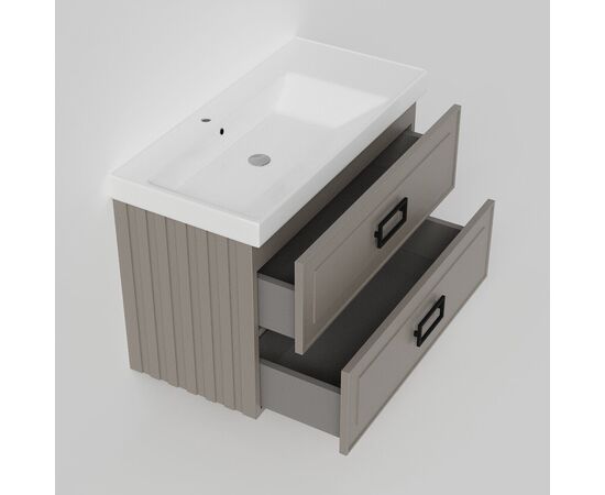 Тумба под раковину La Fenice Cubo Cappuccino TWIN бежевая 100_, изображение 5