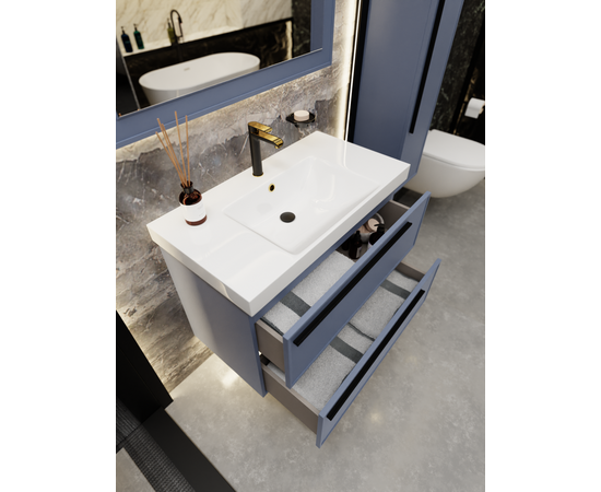 Тумба под раковину La Fenice Elba Blu Grigio TWIN синяя 90_, изображение 7