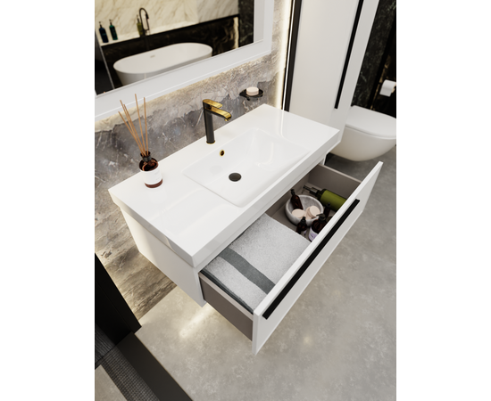 Тумба под раковину La Fenice Elba Bianco белая 80_, изображение 7