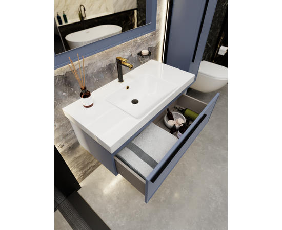 Тумба под раковину La Fenice Elba Blu Grigio синяя 80_, изображение 7