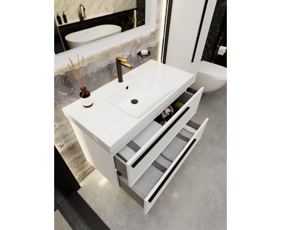 Тумба под раковину La Fenice Elba Bianco TWIN белая 100_, изображение 7