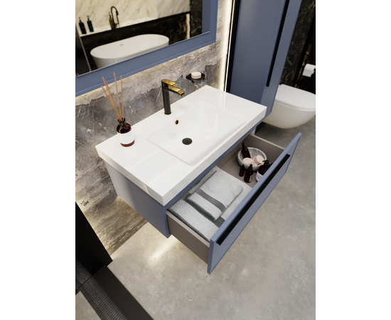 Тумба под раковину La Fenice Elba Blu Grigio синяя 90_, изображение 7