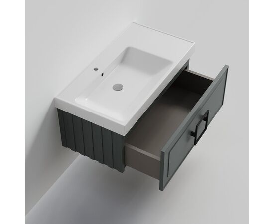 Тумба под раковину La Fenice Cubo Grigio серо-зеленая 90_, изображение 5