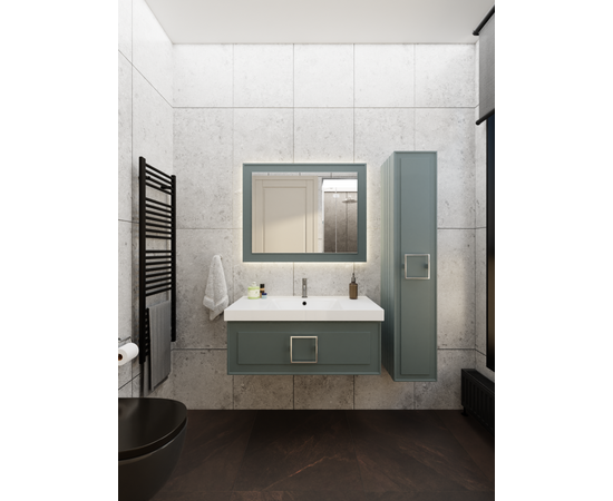 Тумба под раковину La Fenice Cubo Grigio серо-зеленая 100_, изображение 6