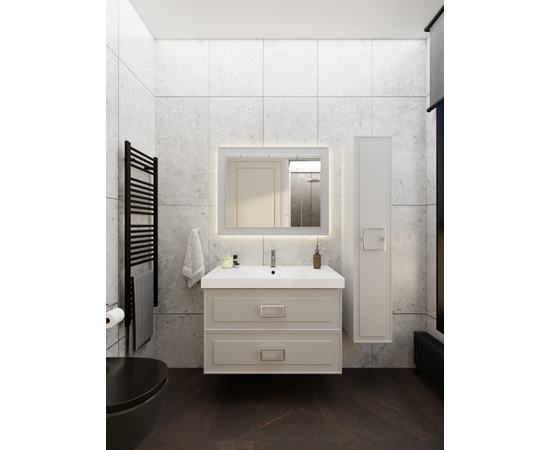 Тумба под раковину La Fenice Cubo Cappuccino TWIN бежевая 100_, изображение 6