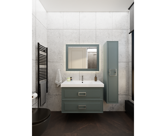 Тумба под раковину La Fenice Cubo Grigio TWIN серо-зеленая 100_, изображение 6