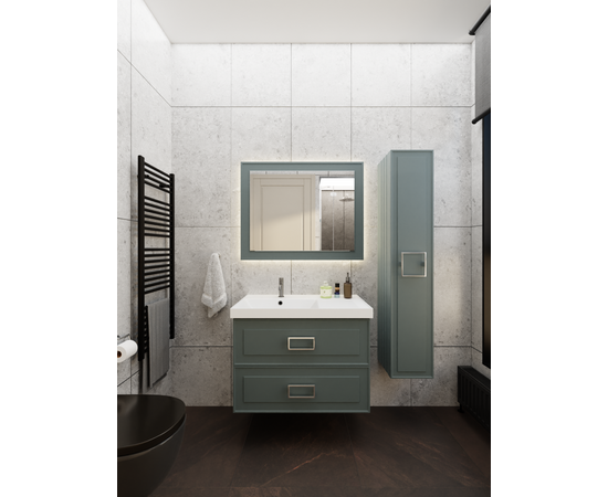 Тумба под раковину La Fenice Cubo Grigio TWIN серо-зеленая 90_, изображение 6