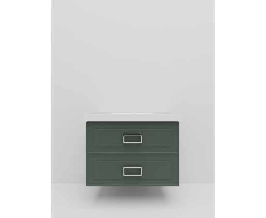 Тумба под раковину La Fenice Cubo Grigio TWIN серо-зеленая 80_, изображение 3