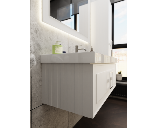 Тумба под раковину La Fenice Cubo Bianco белая 100_, изображение 7