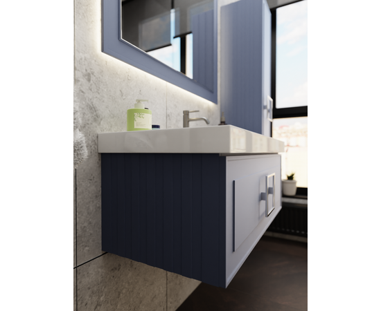 Тумба под раковину La Fenice Cubo Blu Grigio синяя 100_, изображение 7