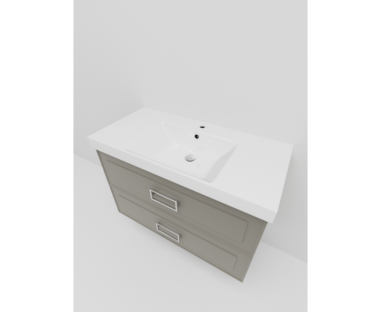 Тумба под раковину La Fenice Cubo Cappuccino TWIN бежевая 100_, изображение 3