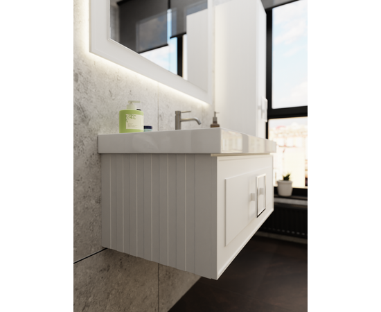 Тумба под раковину La Fenice Cubo Bianco белая 80_, изображение 7