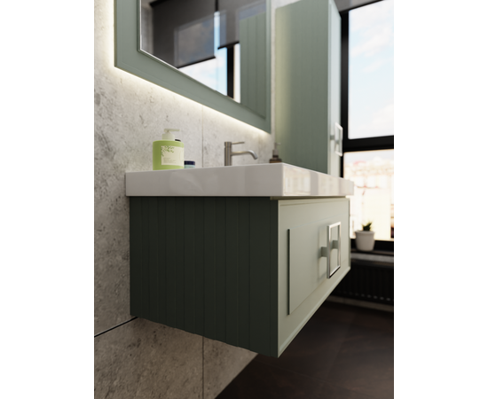 Тумба под раковину La Fenice Cubo Grigio серо-зеленая 80_, изображение 7