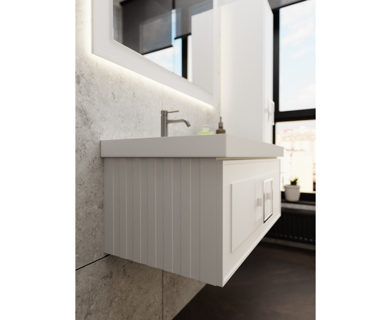 Тумба под раковину La Fenice Cubo Bianco белая 90_, изображение 7