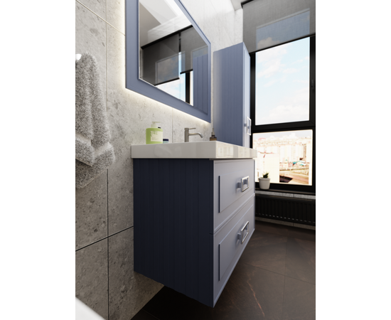 Тумба под раковину La Fenice Cubo Blu Grigio TWIN синяя 80_, изображение 7