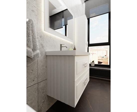 Тумба под раковину La Fenice Cubo Bianco TWIN белая 90_, изображение 7