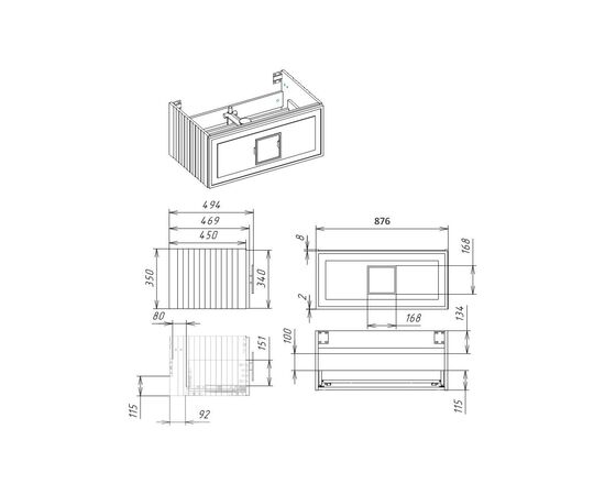 Тумба под раковину La Fenice Cubo Bianco белая 90_, изображение 9