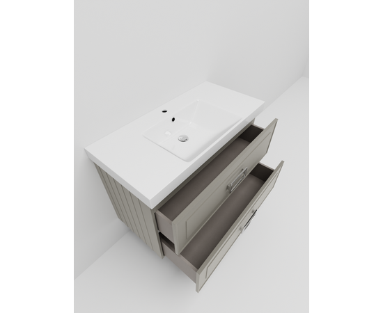 Тумба под раковину La Fenice Cubo Cappuccino TWIN бежевая 100_, изображение 4