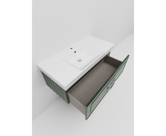 Тумба под раковину La Fenice Cubo Grigio серо-зеленая 100_, изображение 4